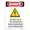 Signmission OSHA Danger Sign, Do Not Talk To Operator, 14in X 10in Decal, 10" W, 14" L, Portrait OS-DS-D-1014-V-1175 - alternate 1